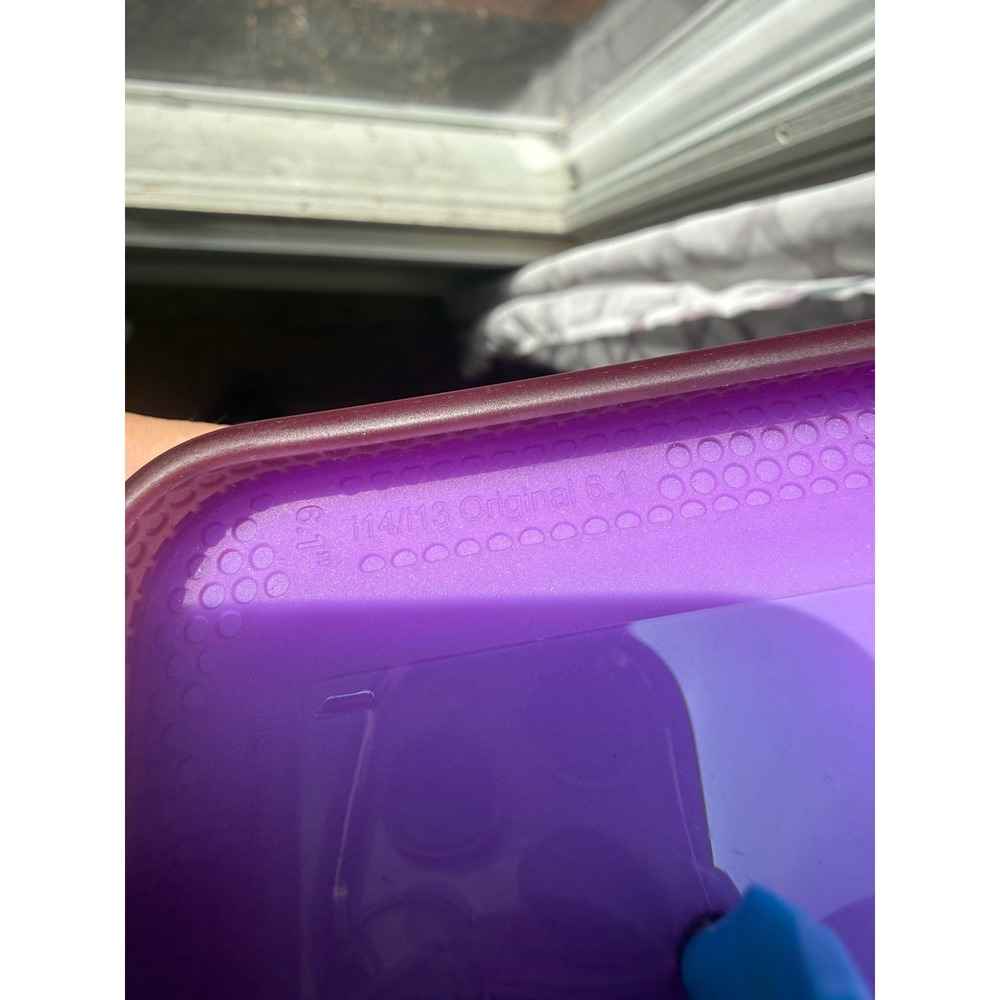 Loopy Case iPhone 13/14 Original 6.1 Purple Iridescent Glitter with Blue Loop - Picture 6 of 6